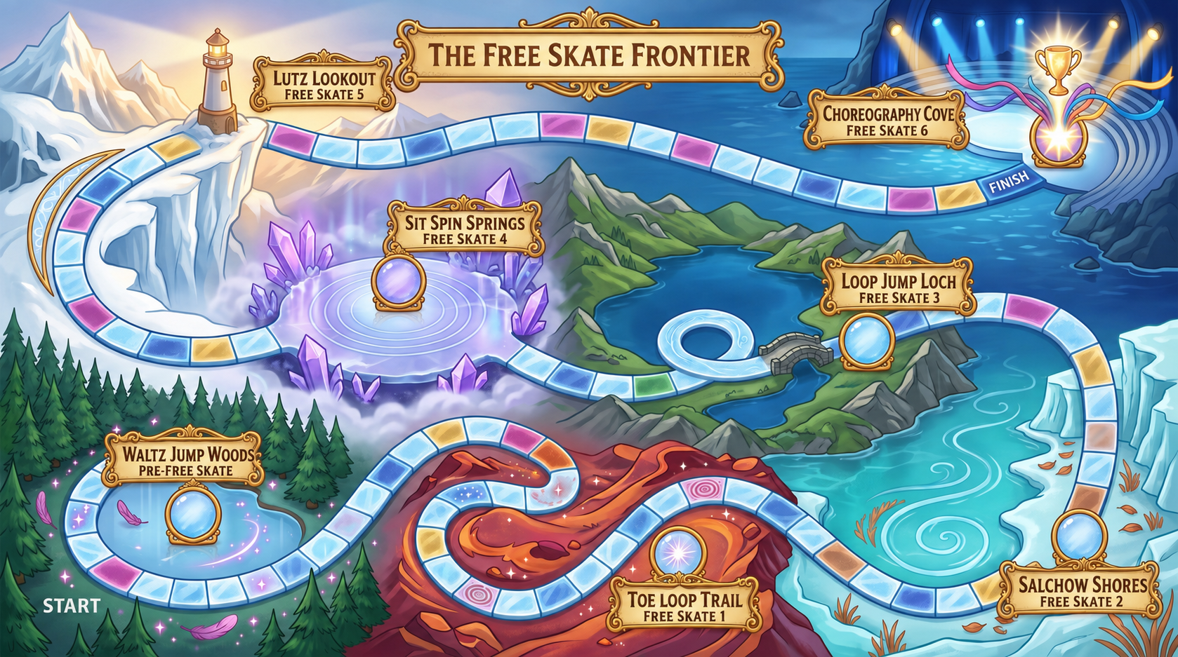 The Free Skate Frontier map
