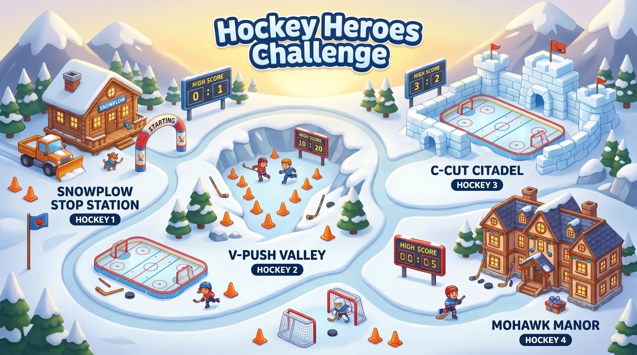 Hockey Heroes Challenge map
